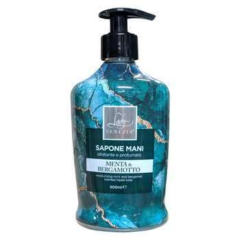 Мило рідке парфумоване зволожуюче LADY VENEZIA sapone marmo menta bergamotto 500 мл.
