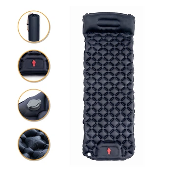 Надувний похідний килимок матрац LEOBRO Air Mat 190 x 60 см Blue (LB-1096)
