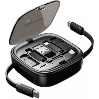 Комплект адаптеров Essager Jicheng Cable Organizer (1m) Black (ECJHZ-JC01-P)