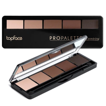TopFace - Тіні для повік 5-колірні "Pro Palette Eyeshadow" [008 - матово-перл]