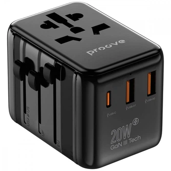 Универсальный адаптер Proove Trip 20W black