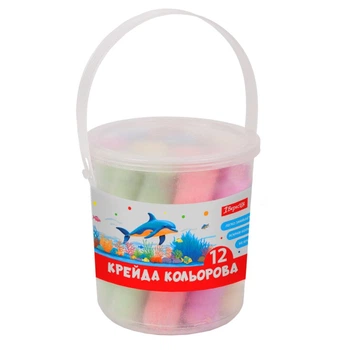 Мел цветной круглый 1 Вересня JUMBO 400548 12 шт
