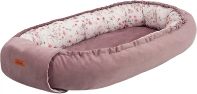 Kokon dla niemowląt Sensillo Velvet Bloom różowy 80x45 cm (5903076324580)