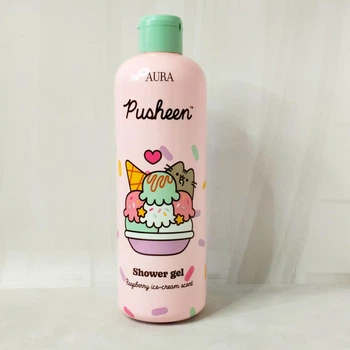 Детский гель для душа с ароматом малины Aura Pusheen 500 мл.