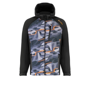 Куртка Viverra Softshell Infinity Hoody Black Camo Orange L,РБ-2239059
