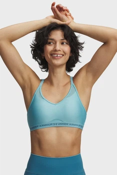 Жіночий блакитний топ UA Crossback Low Bra Under Armour XS 1386424-425