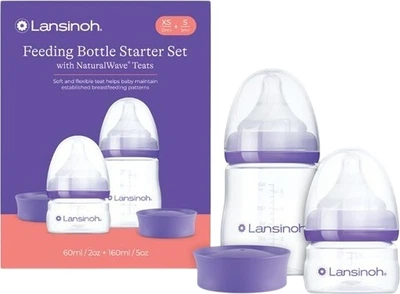 Zestaw butelek do karmienia Lansinoh ze smoczkami Natural Wave 2 stz (5060420236057)