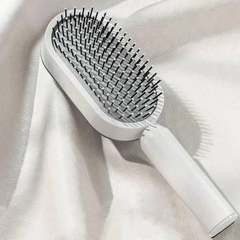 Массажная 3D щетка для волос Central Hollow Cushion Comb, расческа с кнопкой очищения, щетка для массажа кожи головы