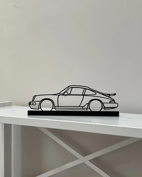 Настольный авто силуэт Porsche 911, металлическая статуэтка