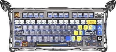 Клавиатура Gravastar Mercury K1 Pro Kailh Speedy Mint Interstellar Silver (GS_K1_PRO_S_CGRY)