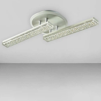 Люстра потолочная светодиодная Light House SC-19661/2C WH PK/BU/PL 40W+10W 495*160*90 белая