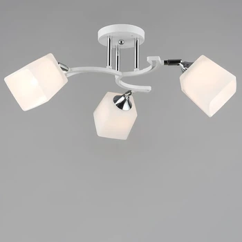 Люстра потолочная Light House SR-20518/3 WT+CR D620*H220 белая + хром, плафоны белые