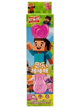 Леденец Huanledubou Audio Lollipop Strawberry Flavour Minecraft Стив 15г