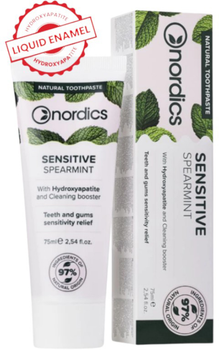 Натуральная зубная паста Nordics реминерализующая Sensitive с жидкой эмалью 75 мл (6153-49073)