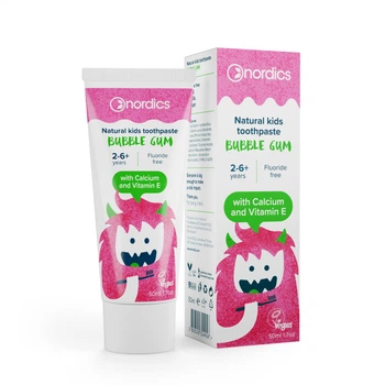 Зубная паста детская Nordics Kids Баббл Гамм Bubble Gum 50 мл (4242-49117)