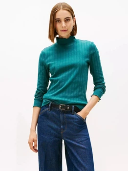 Гольф-водолазка женская Tommy Hilfiger XW06800-L6Q(Atlantis Green) L Зеленая (198296723151)