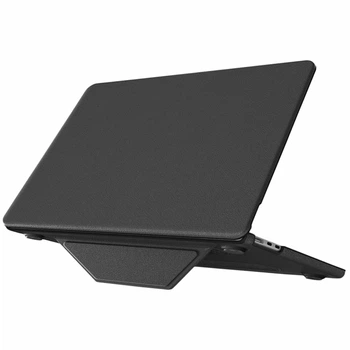 Накладка PC PU AMO PU для MacBook Pro 16 дюймов 2021 2023 2024 с подставкой серый