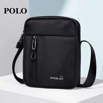 Мужская сумка через плечо POLO, повседневная сумка-кроссбоди, спортивная сумка-мессенджер, сумка для поездок на работу, вертикальный легкий чехол для телефона.