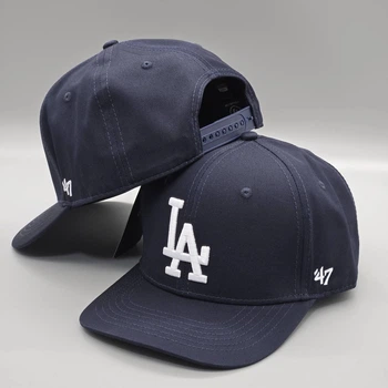 Кепка с прямым козырьком снепбек snapback LA 47 Los Angeles Синий