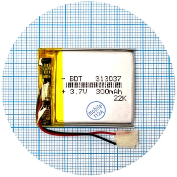 Акумулятор універсальний 313037 36 х 30 х 2,8 мм 300 mAh 3.7V