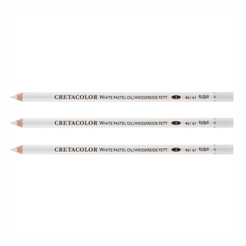 Набір олівців для рисунку Білий олійний м’який 3 шт. Cretacolor