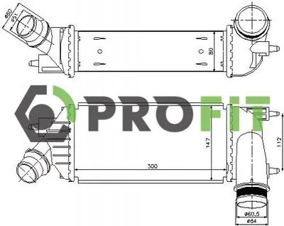 Радіатор наддуву PROFIT 17800168 0384P2, 1440010980, 144001098000