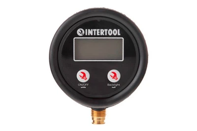 Манометр цифровий Intertool для пневмопістолети підкачки коліс (PT-0501)