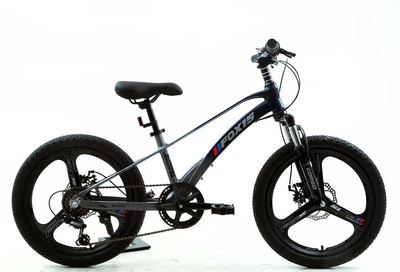 Детский спортивный велосипед 20 дюймов Corso Fox 15 FX-225 магниевая рама Shimano Revoshift 7 скоростей. Black and Grey (194560)