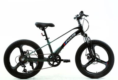 Детский спортивный велосипед 20 дюймов Corso Fox 15 FX-197 магниевая рама Shimano Revoshift 7 скоростей. Black and Green (194594)