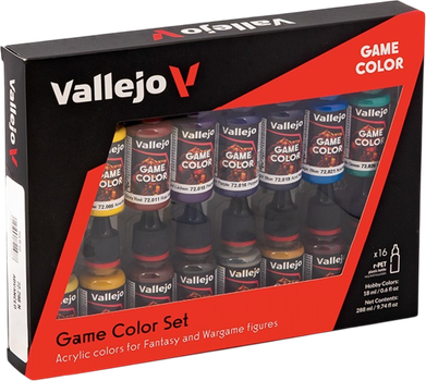 Zestaw farb akrylowych Vallejo Game Color – Advanced 16 szt x 18 ml (8429551722988)