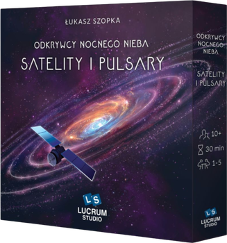 Dodatek do gry planszowej Lucrum Games Odkrywcy nocnego nieba: Satelity i pulsary (edycja polska) (5906684674023)