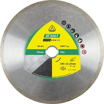 Круг алмазний суцільна кромка DT300F EXTRA 125х1,6х22,23 мм; сегм. 7 мм; керамічна плитка, кахель (325358)