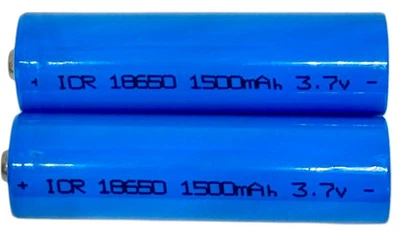 Li-ion аккумуляторы 18650 3.7V 1500 mAh комплект 2 шт для электроники и переносных устройств