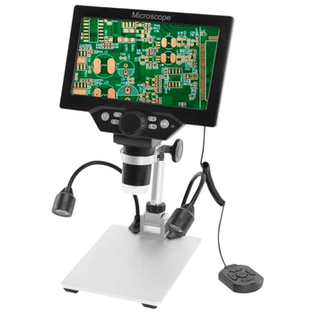 Микроскоп Цифровой Портативный RIEVBCAU 1080P FHD 1-1200X LSD экран 7" встроенный аккумулятор 3000mah Профессиональный