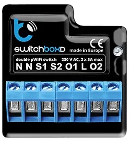 Перемикач Blebox SwitchBoxD WiFi 230В двоканальний (5900168580091)