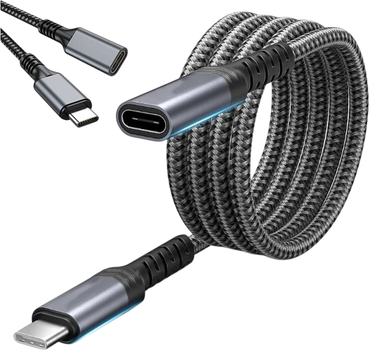 Кабель Zenwire ZC-12 USB-C - USB-C 2 м Black (5904507529468)