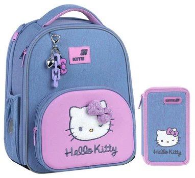 Рюкзак шкільний каркасний + пенал Kite Education Hello Kitty HK26-556M