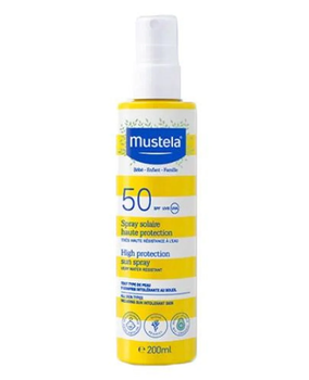 Mustela Sun Spray SPF 50+ - Солнцезащитный спрей для детей и младенцев, 200 мл