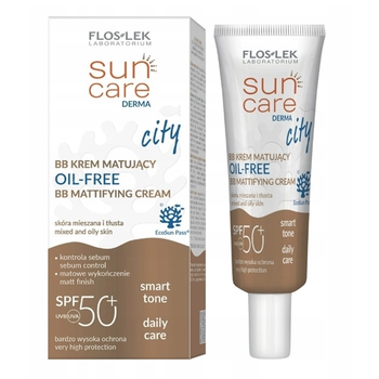 FlosLek Sun Care City BB крем SPF 50+ матуючий Oil-Free для жирної та комбінованої шкіри, 30 мл