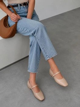 Балетки Мэри Джейн с ремешком Loretta Женские Бежевый 40 (25,5 см) (e590 beige)