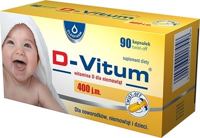 Вітамін D3 для дітей Oleofarm D-Vitum 400 90 капсул (5904960017458)