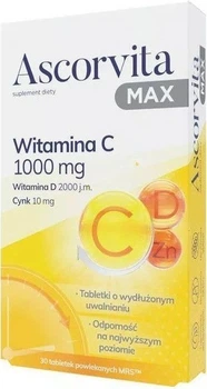 Witamina C Ascorvita Max 30 tabletek (5906204019655)
