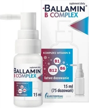 Witaminowy kompleks Klosterfrau Ballamin B Complex w sprayu 15 ml (5906750263267)