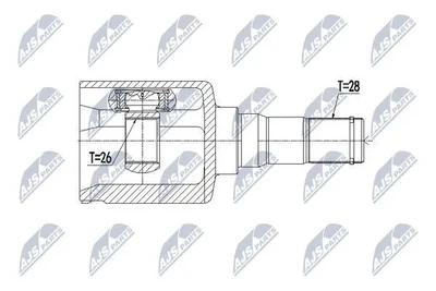 Шарнір Рівних Кутових Швидкостей VOLVO 2.0T,2.0T5 S60II/V60 10-15, S80 10-, V70III 2.0T 10- /ЛЕВ,ATM/ NPWVV070 NTY (NPWVV070)