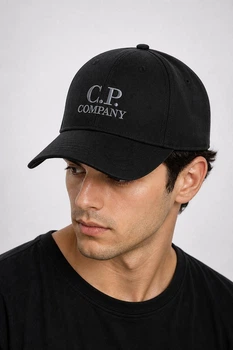 Молодежная кепка с вышивкой C.P. Company (СП Компани) One-size 56-59 см Черно-серый