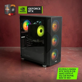 Игровой ПК AMD Ryzen 5500 / RTX 3070 8 GB / 16 GB DDR4 3200 / 512 GB SSD M2 NVME / ASUS PRIME AMD X570-P