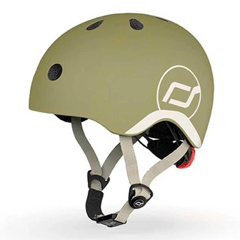 Шлем защитный детский с маячком Scoot and Ride 45-51 см Olive
