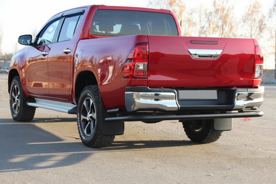 Задня дуга AK005-2 Black (нерж.) для Toyota Hilux 2015- рр