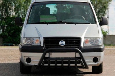Кенгурятник WT002 Black (нерж) для Citroen Jumpy 1996-2007 рр