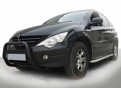 Кенгурятник WT005 Black (нерж) для SsangYong Action 2005-2018 гг